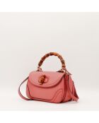 Sac en cuir Bambou 1947 rose - 27 x 17 x 12 cm