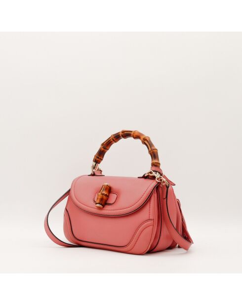 Sac en cuir Bambou 1947 rose - 27 x 17 x 12 cm