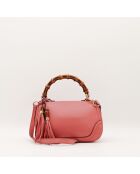 Sac en cuir Bambou 1947 rose - 27 x 17 x 12 cm