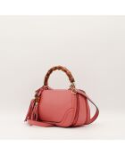 Sac en cuir Bambou 1947 rose - 27 x 17 x 12 cm