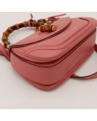 Sac en cuir Bambou 1947 rose - 27 x 17 x 12 cm