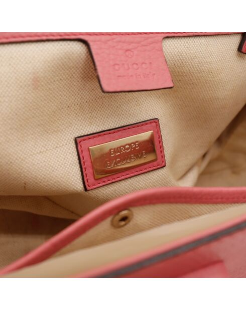 Sac en cuir Bambou 1947 rose - 27 x 17 x 12 cm