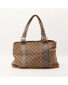 Tote bag Bamboo marron - 43 x 27 x 13 cm