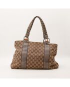 Tote bag Bamboo marron - 43 x 27 x 13 cm