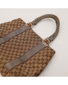Tote bag Bamboo marron - 43 x 27 x 13 cm
