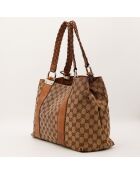 Tote bag Bambou marron - 38 x 30 x 14 cm