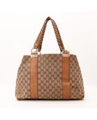 Tote bag Bambou marron - 38 x 30 x 14 cm
