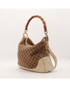 Sac Hobo Bambou beige - 39 x 31 x 8.5 cm