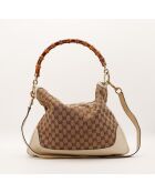 Sac Hobo Bambou beige - 39 x 31 x 8.5 cm
