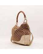 Sac Hobo Bambou beige - 39 x 31 x 8.5 cm