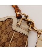 Sac Hobo Bambou beige - 39 x 31 x 8.5 cm
