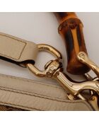 Sac Hobo Bambou beige - 39 x 31 x 8.5 cm