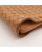Tote bag en cuir camel - 21 x 19 x 6 cm