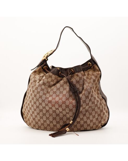 Sac Hobo Interlocking beige - 44 x 38 x 10 cm