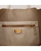 Tote bag en cuir Shopping bicolore - 45 x 35 x 2 cm