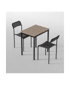 Ensemble table et chaises (3 pièces) Ensemble table et chaises 69 noir, chêne