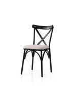 Ekol 285 v2 zwarte en crèmekleurige stoelset (2 stuks)