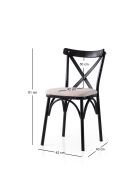 Ekol 285 v2 zwarte en crèmekleurige stoelset (2 stuks)
