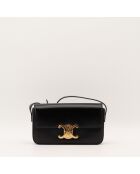 Sac en cuir Triomphe Claude noir - 21 x 11 x 5 cm