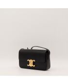 Sac en cuir Triomphe Claude noir - 21 x 11 x 5 cm