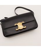 Sac en cuir Triomphe Claude noir - 21 x 11 x 5 cm