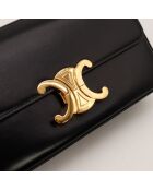 Sac en cuir Triomphe Claude noir - 21 x 11 x 5 cm