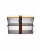 Set de cajas de almacenamiento ahumadas (3 piezas)