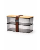 Set de cajas de almacenamiento ahumadas (3 piezas)