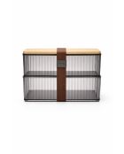 Set de cajas de almacenamiento ahumadas (3 piezas)