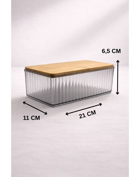 Set de cajas de almacenamiento ahumadas (3 piezas)