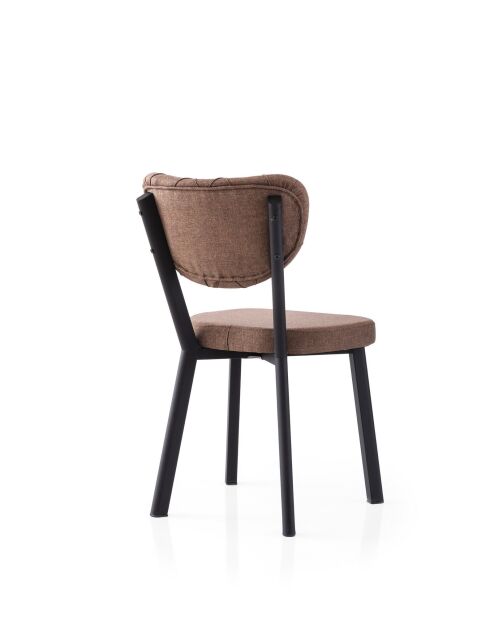 Enzo 815 v2 stoelenset zwart en bruin (2 stuks)