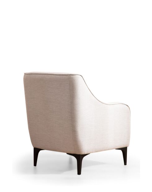Silla plegable Belissimo, color blanco roto, 77 x 94 x 87 cm