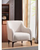 Silla plegable Belissimo, color blanco roto, 77 x 94 x 87 cm