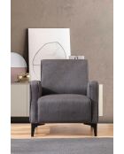 Silla plegable Petra antracita, 78 x 78 x 87 cm