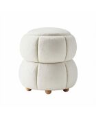 Puf Software blanco roto - 45 x 45 x 46 cm