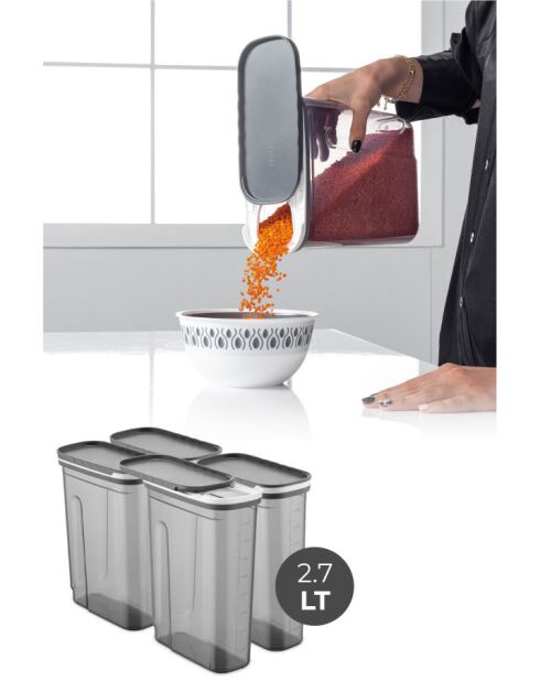 Aufbewahrungsboxen-Set (4 Stück) anthrazit