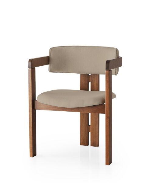 CO-033 walnoot- en visiestoel - 49 x 58 x 76 cm