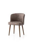 Set Zen 4236 v4 notenhouten en minkstoelen (4 stuks)