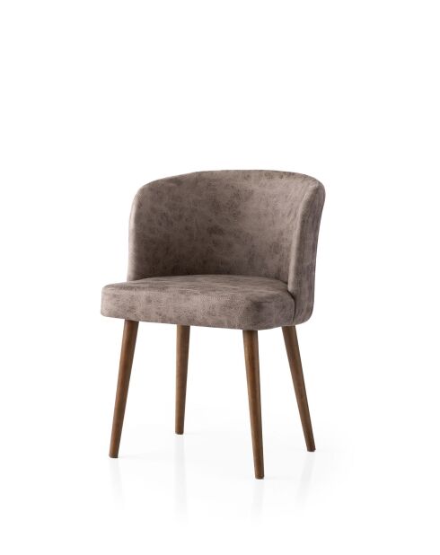 Set Zen 4236 v4 notenhouten en minkstoelen (4 stuks)