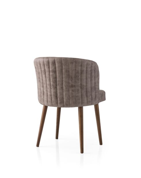 Set Zen 4236 v4 notenhouten en minkstoelen (4 stuks)