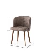 Set Zen 4236 v4 notenhouten en minkstoelen (4 stuks)