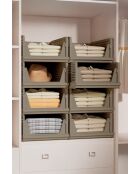 Estante multifuncional de plástico marrón claro - 33,5 x 55,5 x 43 cm
