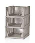 Estante multifuncional de plástico marrón claro - 33,5 x 55,5 x 43 cm