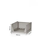 Estante multifuncional de plástico marrón claro - 33,5 x 55,5 x 43 cm