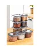 Set di scatole portaoggetti (9 pezzi) antracite