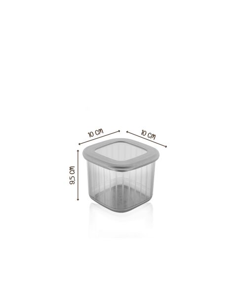 Set di scatole portaoggetti (9 pezzi) antracite