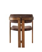 CO-030 stoel in notenhout en bruin - 49 x 58 x 76 cm