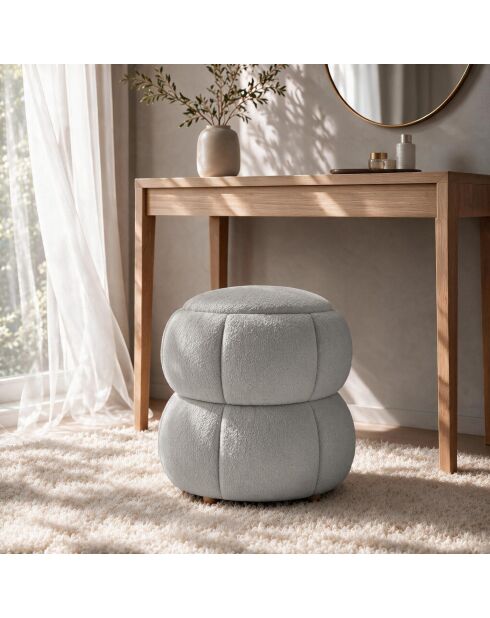 Pouffe Software gris claro - 45 x 45 x 46 cm