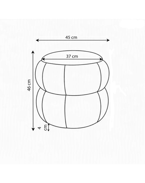 Pouffe Software gris claro - 45 x 45 x 46 cm