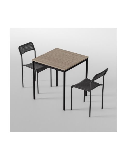 Ensemble table et chaises (3 pièces) Ensemble table et chaises 69 v2 noir, chêne